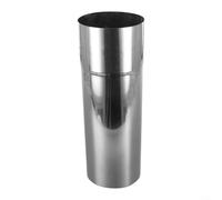 Rivestimento per canna fumaria in acciaio inox, compatibile con stufe a legna, scaldabagno, resistente al calore, resistente all'erosione, personalizzabile, lunghezza 7-10 cm, colore argento (8 cm, 50