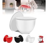 Rivestimento per ciotole in silicone per mixer Kitchen-Aid, 1,5 l, con inserto flessibile antiaderente, accessorio per ciotole, aggiornamento per una facile pulizia e rilascio dell'impasto (bianco)