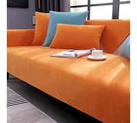 Rivestimento per Divano in ciniglia Morbida, Antiscivolo Universale Copridivano, per 1 2 3 4 posti(Orange,70x210cm)