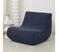 Rivestimento Per Divano Letto 1 Posto Senza Braccioli Elastico, Copri Poltrona E Pouf, Copertura Protettiva Lavabile In Lavatrice Impermeabile E Antigraffio(Dark Blue)