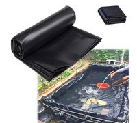 Rivestimento per laghetto da 3 x 10 m, resistente, impermeabile, nero, per laghetti per pesci all'aperto, giochi d'acqua da giardino, rivestimento in gomma per pesci e piante tic
