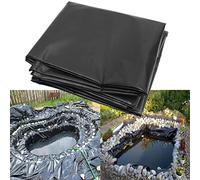 Rivestimento per laghetto in gomma HDPE di alta qualità, 5 m x 4 m, nero, impermeabile, per laghetti da giardino, fontane e acque rialzate, rinforzi durevoli e impermeabili (dimensioni: 6 x 9 m)
