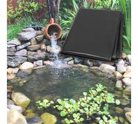 Rivestimento per laghetto in HDPE, membrana flessibile spessa 0,12 mm per fontane e bacini idrici per stagni Koi, disponibile nelle misure 2 x 9 m, 4 x 10 m, 7 x 7 m, 9 x 15 m (colore: nero
