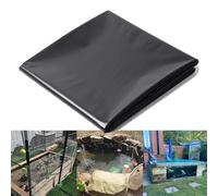 Rivestimento per laghetto in HDPE nero, 0,12 mm, flessibile, 8 x 5 m/13 x 1 m, resistente alle intemperie, ideale per progetti di paesaggistica e giardino, copertura impermeabile resistente