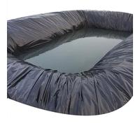Rivestimento per laghetto in HDPE nero resistente per laghetti, cascate, fontane e giardini acquatici, spessore 1,5 mm, diverse dimensioni (1 x 1 m, 2 x 2 m, 2 x 4 m, 6 x 6 m, 5 x 10 m, 8 x 8 m)
