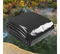Rivestimento per laghetto in HDPE resistente da 5 mm da 3 x 6 m a 10 x 15 m, nero, per laghetti esterni, cascate, ruscelli, fontane, ideale per progetti paesaggistici e giardini.