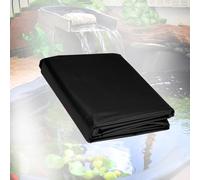 Rivestimento per laghetto nero, 3 x 5 m, 4 x 8 m, 5 x 10 m, 6 x 12 m, membrana impermeabile in HDPE da 0,12 mm, per laghetti da pesce, piscine da giardino, pellicola flessibile e resistente, facile da