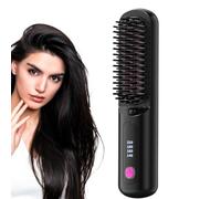 Rivestimento per piatti per capelli a corde, pennello per piastra per capelli portatili per viaggi, 4 livelli regolabili regolabili a riscaldamento rapido, per il viaggio e l'uso quotidiano