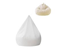 Rivestimento per Pouf Senza Imbottitura,Fodera Interna per Poltrona Sacco,Copertura Interno per Sedia a Sacco,Adatto per Soggiorni,Camere da Letto,Sale Giochi e Dormitori,Bianco,100 * 120cm