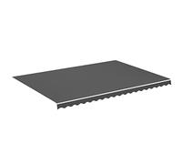 Rivestimento per tende da sole antracite, 5 x 3,5 m, in 100% poliestere, resistente ai raggi UV, impermeabile, con balza per terrazza, balcone, giardino, come ricambio per telai da sole, ombra fresca