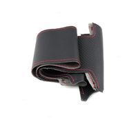 Rivestimento Protettivo Volante Per Fiat Per Bravo Per Doblo Per Grande Per Punto Per Linea Per Qubo Treccia A Mano In Pelle Traforata Coprivolante Per Auto Trim Copristerzo(Black-red line)