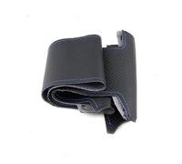 Rivestimento Protettivo Volante Per Fiat Per Bravo Per Doblo Per Grande Per Punto Per Linea Per Qubo Treccia A Mano In Pelle Traforata Coprivolante Per Auto Trim Copristerzo(Black-blue line)