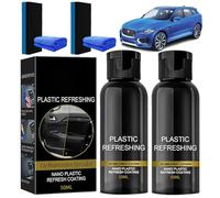 Rivestimento rivitalizzante per plastica, 2 pezzi plastic refreshing auto, riparazione per materie plastiche auto, plastica rivitalizzante