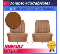 Rivestimento sedili anteriori per Renault Florida IN Finta Cuoio Cognac