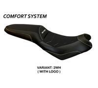 Rivestimento sella CS Elba Black Bianco TPZ +Lg KAWASAKI VERSYS 650 2007 2022