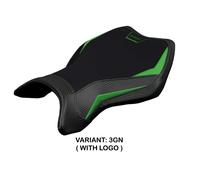 Rivestimento sella MadMax Verde GN + logo TPZ Kawasaki Ninja H2 R 2015 2023 3Q
