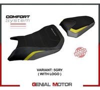 Rivestimento Sella Toyama Grigio-Giallo GRY+logo T.I.Honda CB 750 Hornet 2023