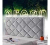 Rivestimento Testiera Letto Imbottito Copertura/Copri Testiera Letto Matrimoniale Cuscini Testata Letto Matrimoniale Ferro Battuto Lavabile per Decorazione Camera Letto,grey-150cm