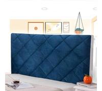 AuMarndi Rivestimento Testiera Letto Matrimoniale Imbottita Fodera per Testiera Copritestata Cuscini Testata Letto Una Piazza E Mezza Protezione Elastica a Tinta Unita, Imbottito,blu-120cm