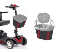 Rivestimento universale per cestino anteriore e copertura antipioggia, impermeabile, leggero, con striscia riflettente, vestibilità regolabile, pieghevole, disponibile in diversi colori (grigio)