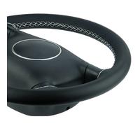 Volante Copri Vera Pelle Riferimento Adatto A VW Jetta 4 Cucitura Bianco