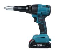 Rivettatrice a batteria al litio portatile 21V elettrica automatica senza spazzole Rivettatrice cieca con batteria e caricabatterie per rivetti da 1/8'' 5/32'' 3/16''
