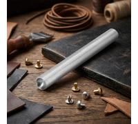 Rivettatrice a forma di fungo a cupola, in acciaio, con punzone manuale, per borchie, progettata per lavori artigianali in pelle e tessuti resistenti (6 mm)
