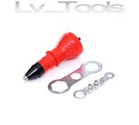 RIVETTATRICE ACCESSORIO ADATTATORE PER TRAPANO AVVITATORE ATTACCO ESAGONALE