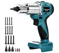 Rivettatrice Compatibile con Makita 18V, Pistole per Rivetti Senza Fili Elettrica per Inserti Filettati, Pistola Rivettatrice con Motore Brushless e Ugelli M5 M6 M8 (Senza Batteria e Caricatore)