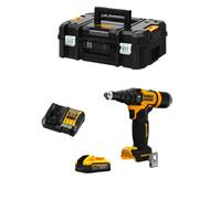 Rivettatrice DeWALT DCF414H1T (1 x 5,0 Ah Powerstack + DCB1104 + TSTAK II)