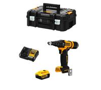 Rivettatrice DeWALT DCF414P1T (1 x 5,0 Ah + DCB1104 + TSTAK II)