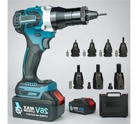 Rivettatrice elettrica automatica a batteria da 16000 N con batteria da 5200 mAh Utensile per rivettatura Sistema di fissaggio