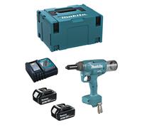 Rivettatrice MAKITA DRV250RFJ (2 x 3,0 Ah + DC18RC + MAKPAC 3)