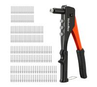 Rivettatrice Manuale 4 in 1 Kit Pistola a Rivetti Professionale con 200 Rivetti