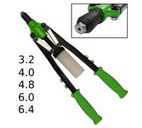 RIVETTATRICE MANUALE 450MM 5 TESTINE PER RIVETTI DA 3.2 4.0 4.8 6.0 6.4 JM-2001