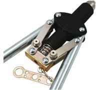 Rivettatrice manuale a 2 mani 450 mm | Pinza professionale per rivetti in alluminio e acciaio | manico lungo ergonomico | alta potenza e precisione | ideale per officina e fai da te