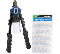 Rivettatrice manuale resistente Pop Pot Rivet Tool 2,4 - 4,8 mm + 320 rivetti...