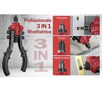 Rivettatrice , Pistola per Dadi Rivetti Multifunzione, M3 M4 M5 M6 M8 M10
