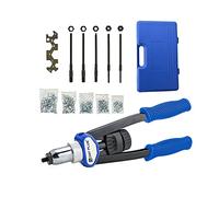 Rivettatrice Professionale con 150pz Rivetti Dadi M5-M12 Pinza Pistola Manuale a Rivetti Mandrini Dadi Rivettatrice per Inserti Filettati per Auto Rimorchi Mobili Industria