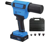 Rivettatrice senza fili, Rivettatrice automatica senza spazzole agli ioni di litio, 2,4-4,8 mm, batteria e caricabatterie inclusi