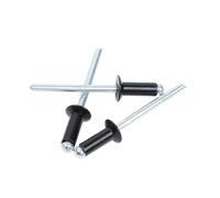 Rivetti, 30/50/100/200 pezzi rivetti ciechi neri pop scarico svasato a testa piatta(M3x10mm,QTY-100pcs)