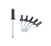 Rivetti, 30/50/100/200 pezzi rivetti ciechi neri pop scarico svasato a testa piatta(M3x10mm,QTY-200pcs)