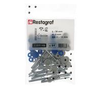 Rivetti A Estremità Aperta Da 4 X 20 Mm Con Tappi Blu E Bianchi