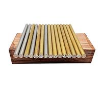 Rivetti a mosaico per manici di coltelli, Rivetto a mosaico 6 mm x 90 Tubo in acciaio e ottone con resina multicolore(10)