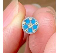 Rivetti a perno mosaicati, Rivetti a mosaico in ottone con riempimento in resina colorata multicolore 6 mm x 60 for manico coltello(Blue)