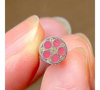 Rivetti a perno mosaicati, Rivetti a mosaico in ottone con riempimento in resina colorata multicolore 6 mm x 60 for manico coltello(Red)