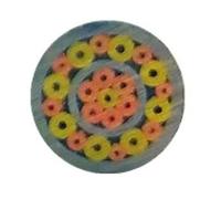 Rivetti a perno mosaicati, Rivetto a mosaico con maniglia, vite, ottone, acciaio, rame, diametro 6 mm, multicolore(No.4)