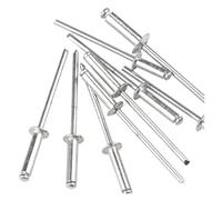 Rivetti a pressione in alluminio 30/50 Pz Rivetti Pop Testa Cupola Rivetti Ciechi Mandrino Rivettatrice Chiodo Cieco Rivetto di Scarico Pop Pull Rivetto M3.2 M4 M5 Strumento(50pcs,5x16mm)