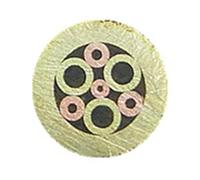 Rivetti a spillo mosaico, Rivetti a mosaico for manico coltello Tubo in acciaio ottone 6 mm x 90 1 pz