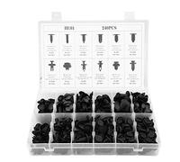 Rivetti a spinta, rivetti in plastica con flangia grande, Dioche, 240 pezzi, 12 misure per carrozzeria auto, rivetto per paraurti, clip per